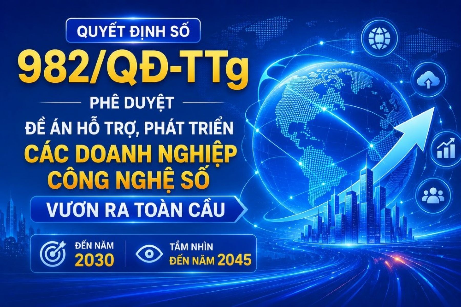 Đề án hỗ trợ, phát triển các doanh nghiệp công nghệ số vươn ra toàn cầu đến năm 2030, tầm nhìn đến năm 2045