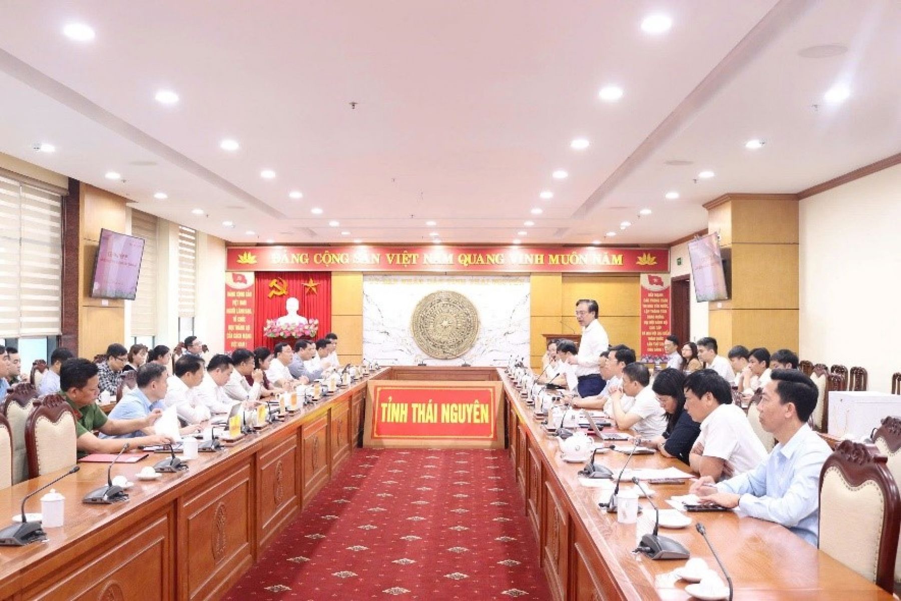 Đoàn công tác của UBND tỉnh Ninh Bình làm việc, trao đổi kinh nghiệm về chuyển đổi số tại tỉnh Thái Nguyên