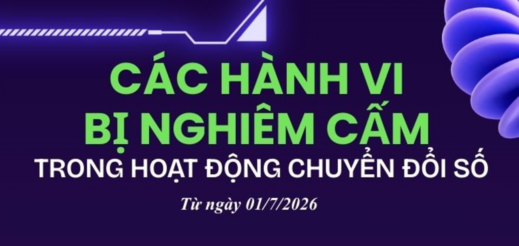 (Inforgraphic) Từ ngày 01/7/2026: 05 hành vi bị nghiêm cấm trong hoạt động Chuyển đổi số tại Việt Nam